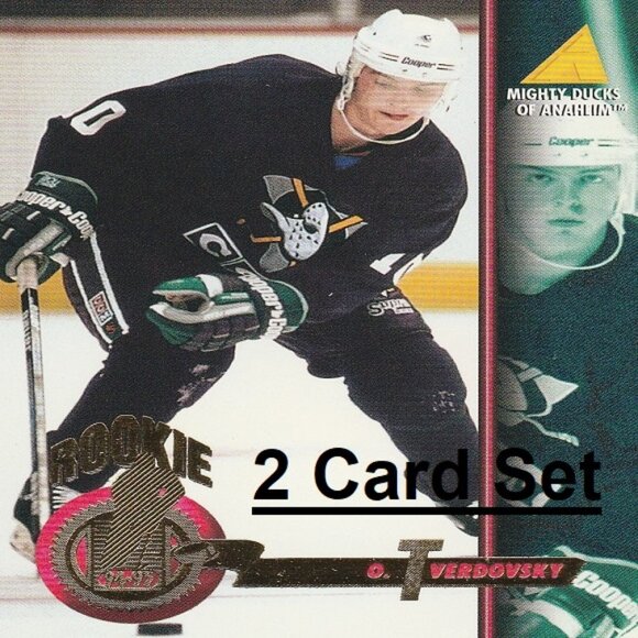 Oleg Tverdovsky Anaheim Ducks NHL Hockey Card Collection - 2 Card Set - Picture 1 of 3